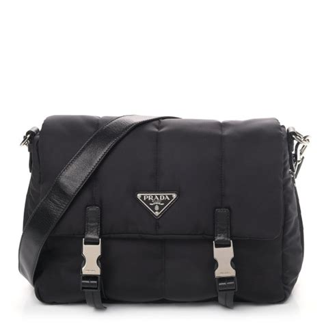 prada tessuto bomber messenger bag|PRADA Tessuto Nylon Bomber Messenger Black .